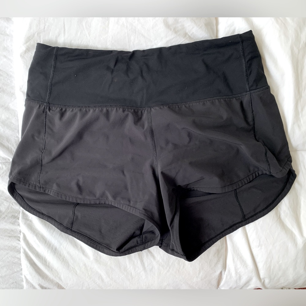 Lululemon High Waist 2.5in Speed Up Short (Black 6)